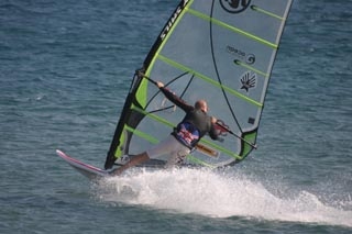 Exchilarating windsurfing